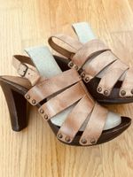 Leder Sandalen Karamell Gr. 37