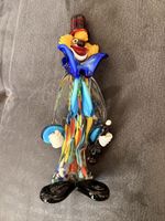 Figurine clown en verre VETRERIA PIAU Italie 25cm 