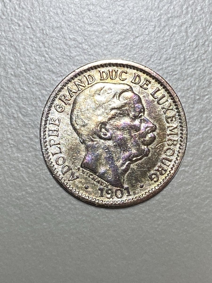 Tutti le monete: Luxembourg - 10 centimes - 1901 – Usato da Payerne venduto da Mike1682 1