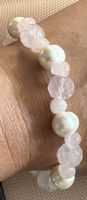Süßwasser Perlen Armband mit rosa Quarz