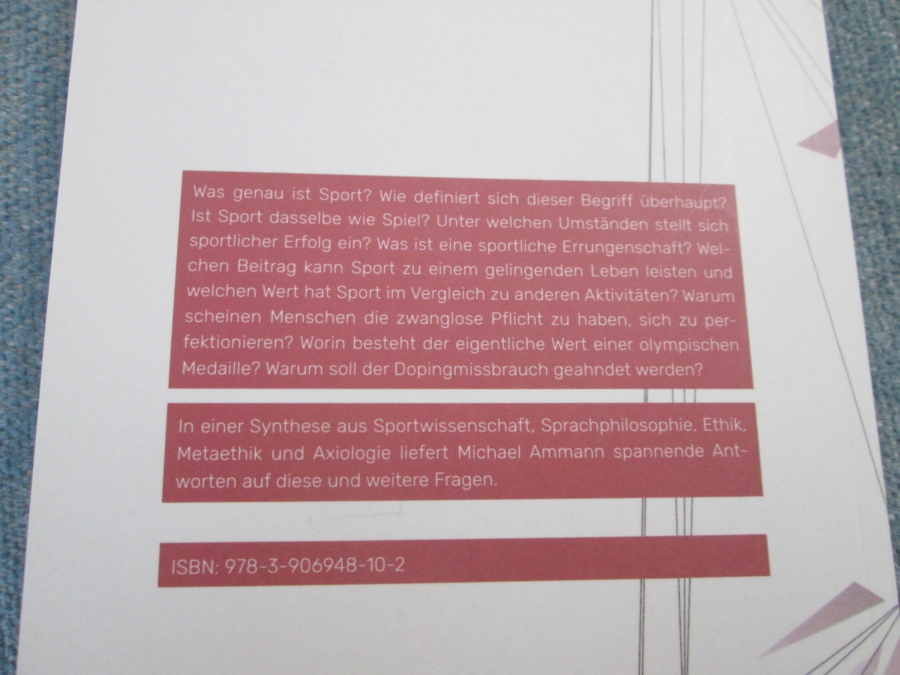 Libri: Analytische Sportphilosophie – Usato da Neuchâtel venduto da Dualseele 5