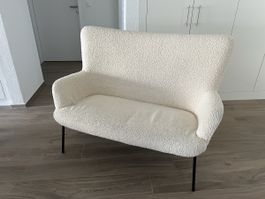 2-Sitzer Sofa House Nordic Glasgow weiss (Lammfelloptik)