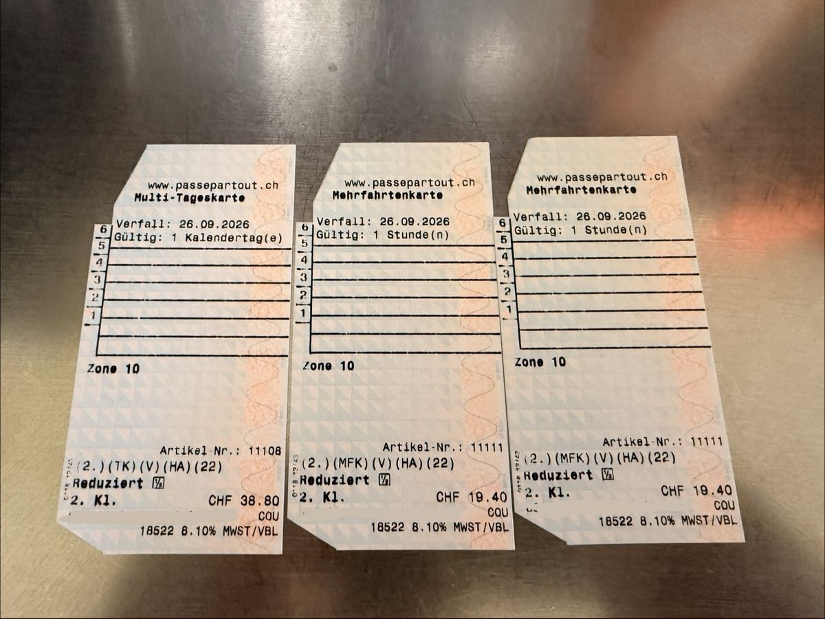 Billets: Zone 10 Passepartout – Neuf avec emballage d'origine à Luzern par Andrinos