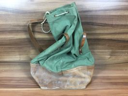 Gebrauchter Praktischer Vintage Seesack, Canvas/Leder