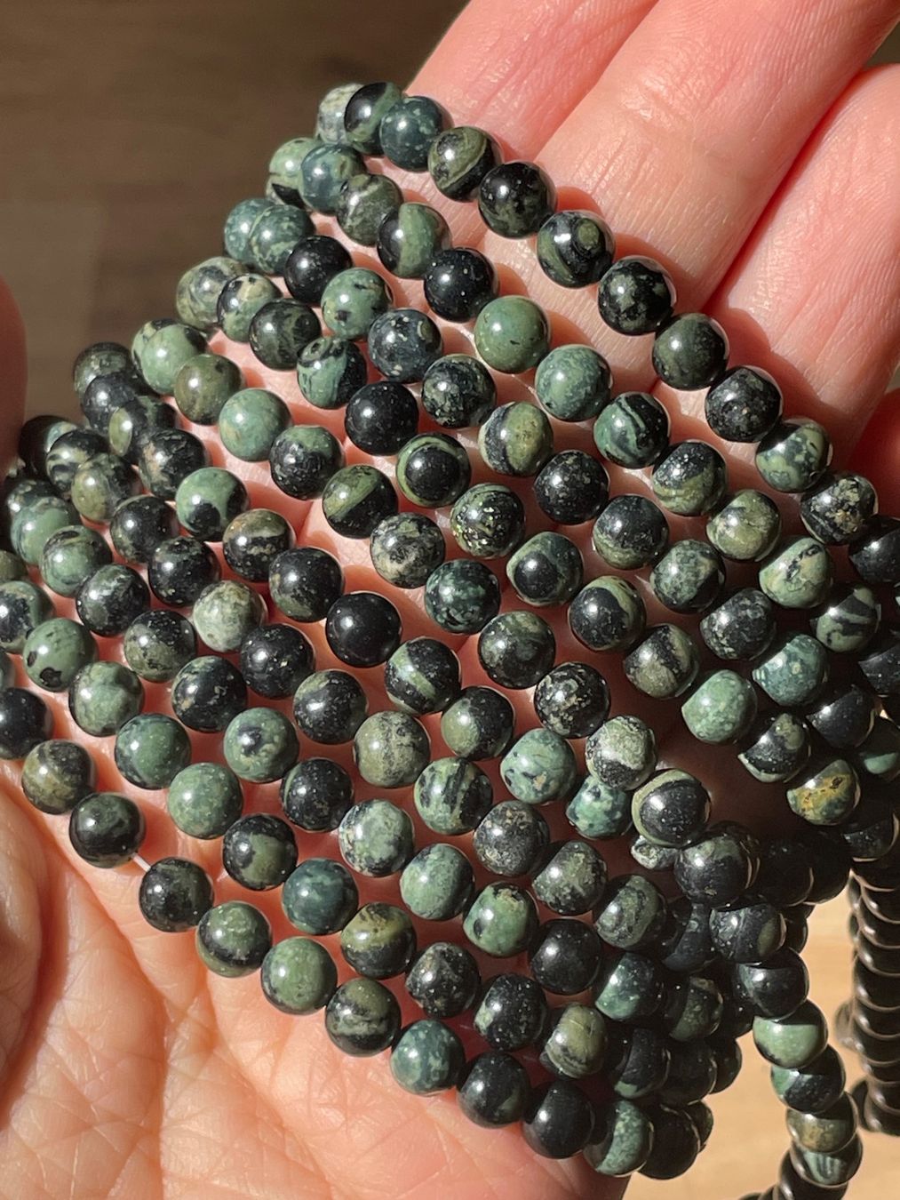 Minéraux & Lithothérapie: Strang echte Kambaba beads 6 mm – Neuf avec emballage d'origine à Schiers par sisikristall 2