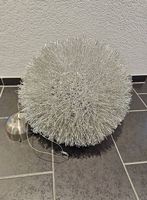 Silberne Designer Lampe im Kugellook - Top Zustand! ca 80cm