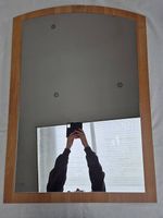 Grand miroir d'entrée ou de chambre en bois