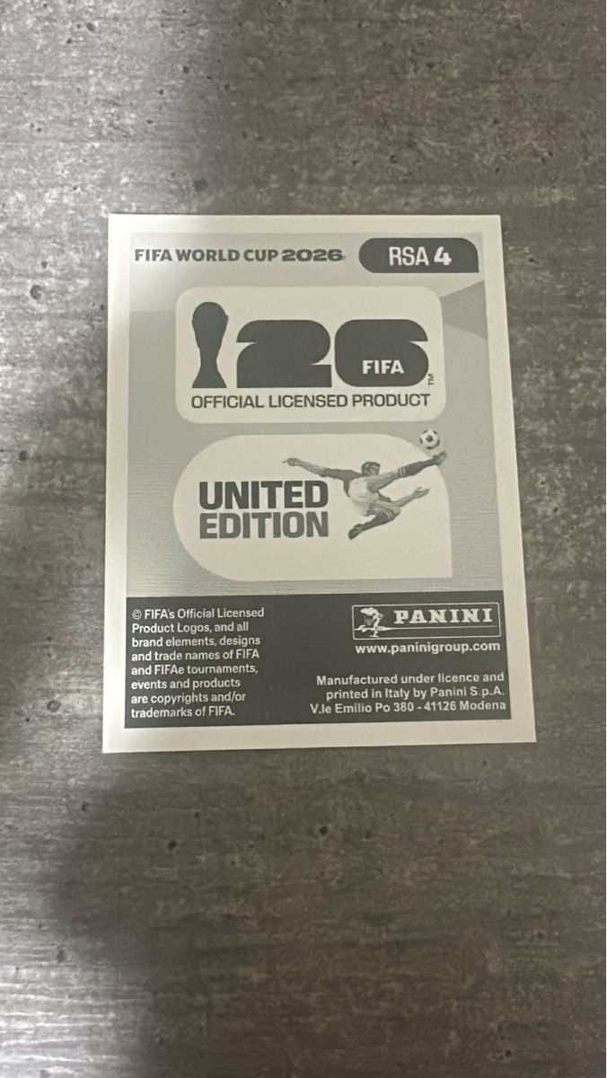 Panini Sammelbilder & Trading cards: RSA 4 , FIFA WORLD CUP 2026 PANINI  – Neu (gemäss Beschreibung) aus Frauenfeld von 1PegPeg1 1