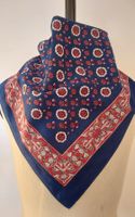 Tuch Baumwolle quadratisch blau