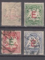 Bayern Porto-/ Dienstmarken 4 Werte
