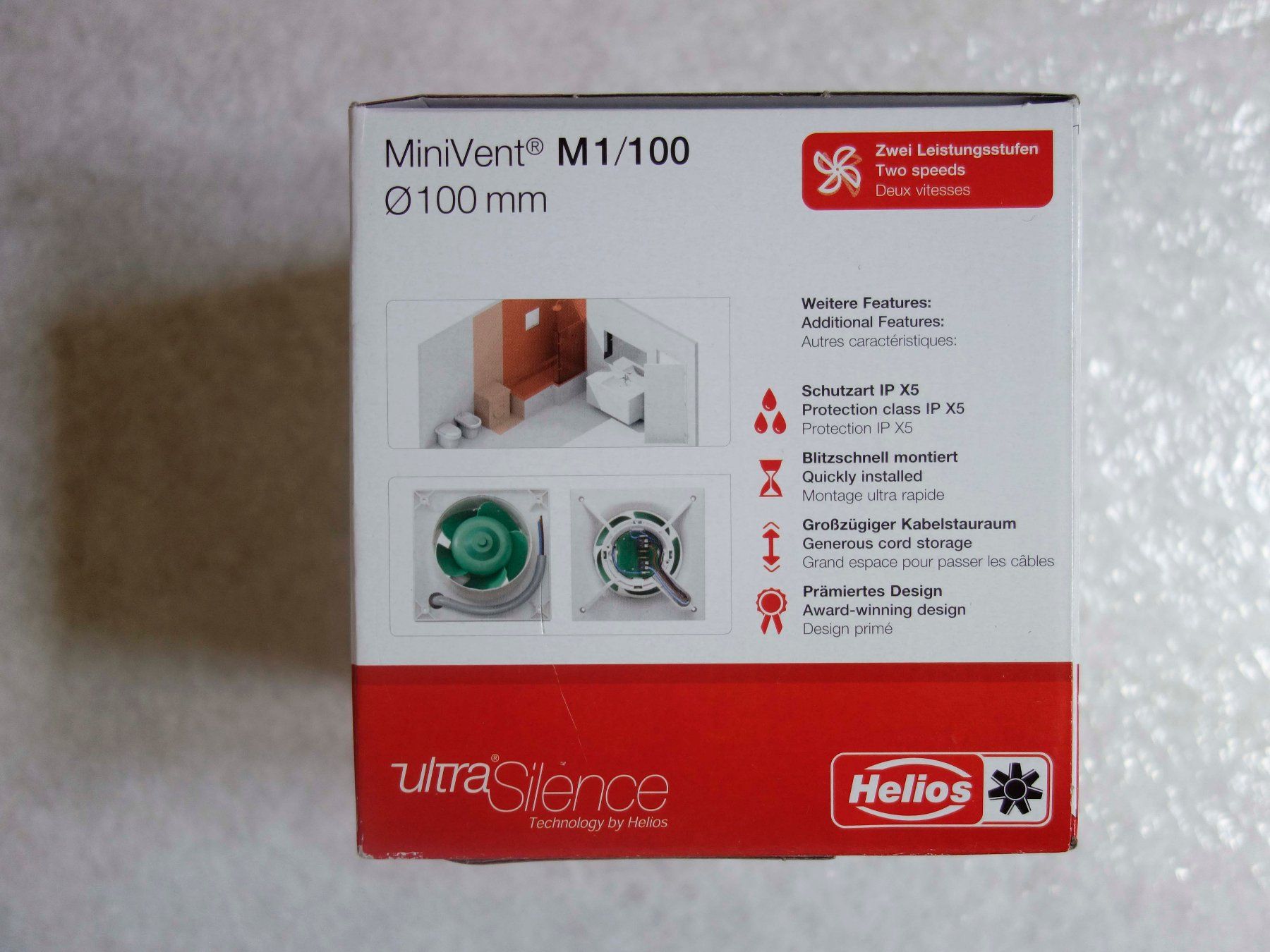 Helios Ventilatori: Helios Badlüfter MiniVent M1/100 – Nuovo e nell'imballaggio originale da Scuol venduto da magenfeuer 2