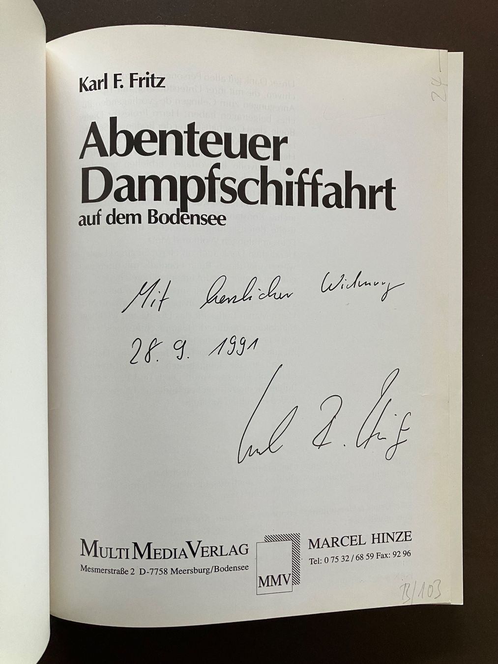 Libri: Dampfschiffe Bodensee - signiert – Usato da Menziken venduto da timbuktu1001 1