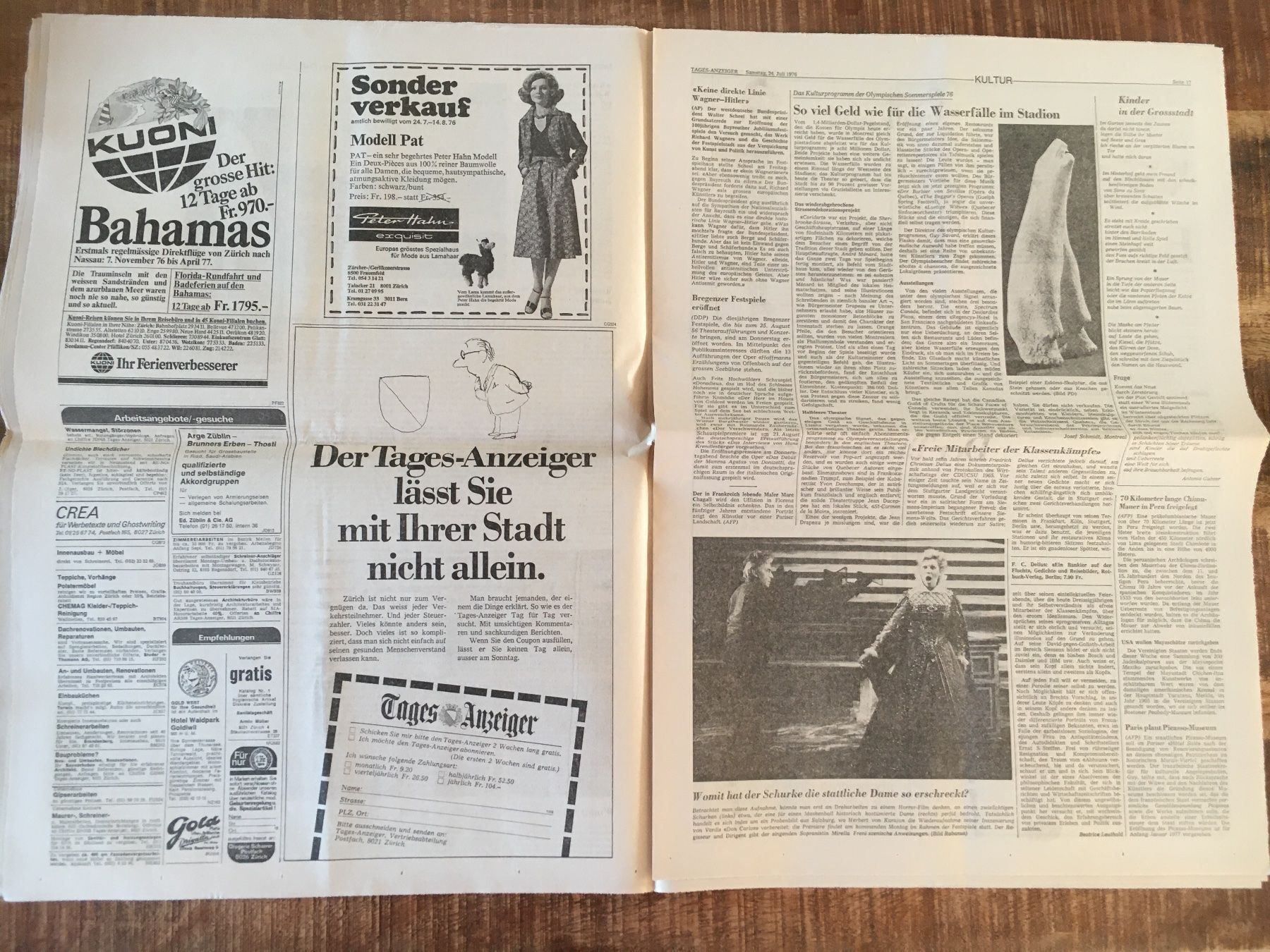 Zeitschriften & Magazine: Tagesanzeiger vom SA, 24. Juli 1976 – Gebraucht aus Luzern von Jiggy_8898 7