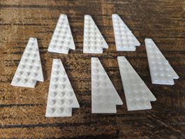 lego 3934 lot de 8 pièces White Wedge, Plate 8 x 4Wing Right