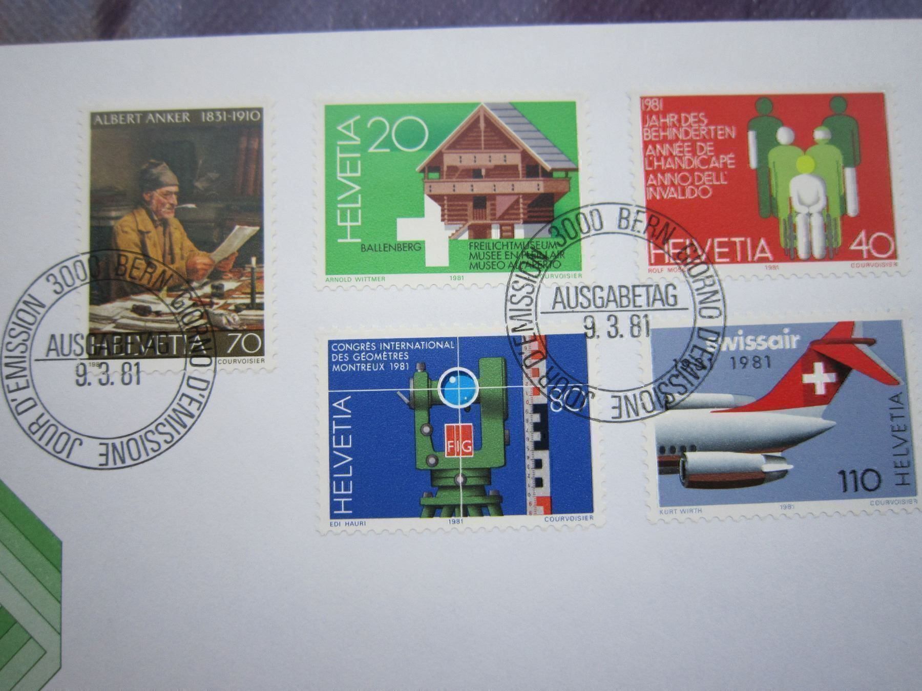 Tutti i francobolli: DEUX FDC OBLITERES 1er JOUR 1981/1987 – Usato da Grand-Lancy venduto da Jc42 3