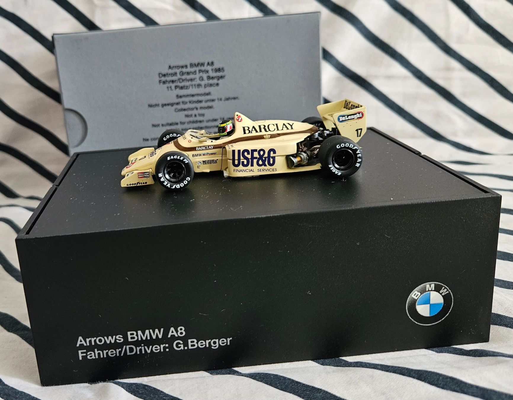 BMW Modellini d'auto: Arrows BMW A8 G. Berger 80420393341 – Nuovo e nell'imballaggio originale da Minusio venduto da demi0110 1