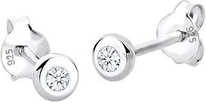 Orecchini pendenti & Orecchini a lobo: DIAMONDS Ohrringe Damen Basic Ohrstecker mit Diamant 0.06 c – Nuovo e nell'imballaggio originale da Hemmental venduto da Goldwelt