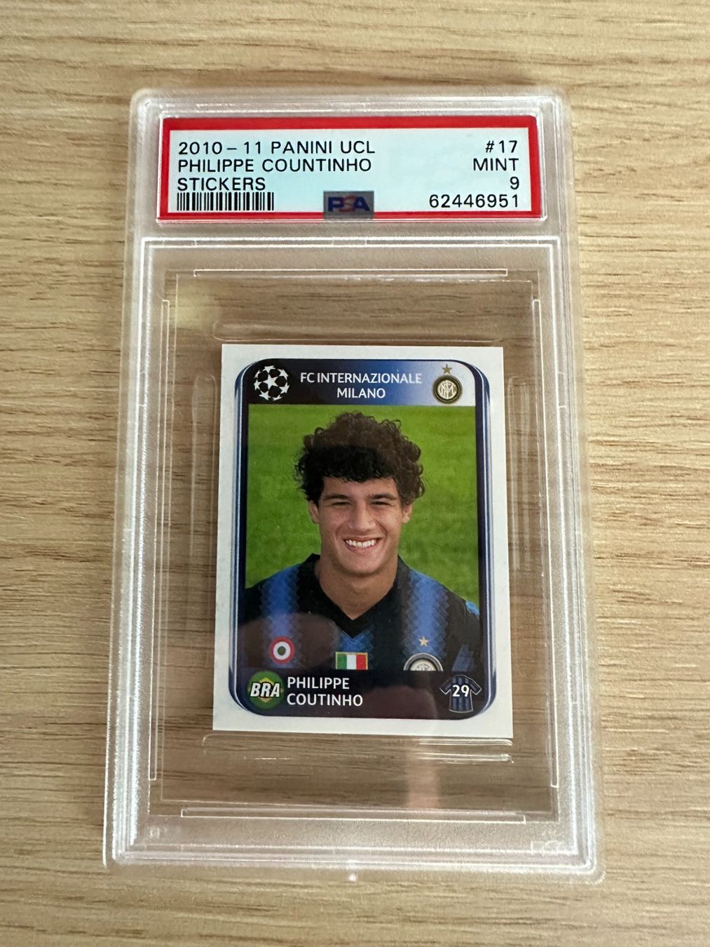 Panini Carte collezionabili: Philippe Coutinho Panini UCL 2010/2011 Sticker PSA 9 – Nuovo (secondo la descrizione) da Hagendorn venduto da Pokecollectorch