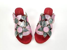 Laura Vita Pantolette Rosa/Mint/Rot