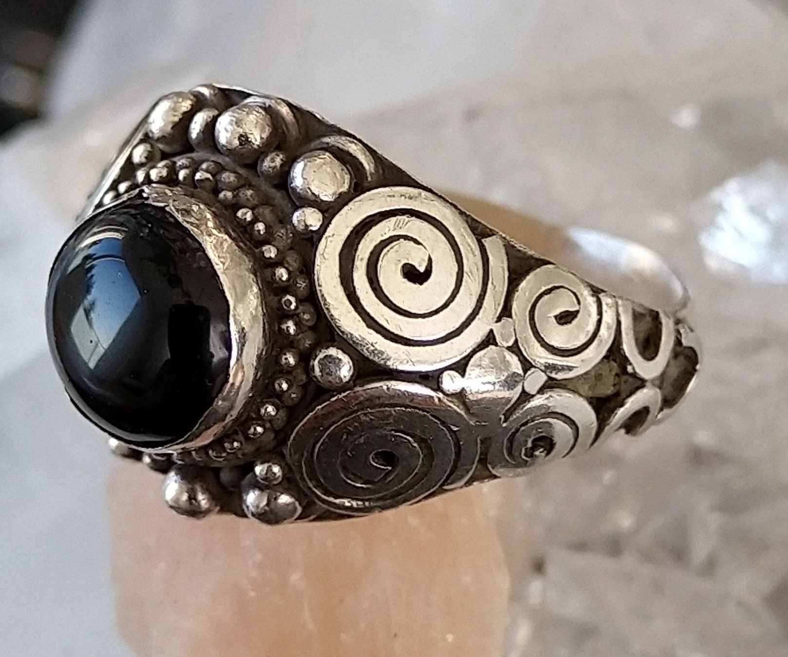Ringe: RETRO UNIKAT RING MIT ONYX IN 925 SILBER – Gebraucht aus Romanshorn von Glitzer-Paradies 6