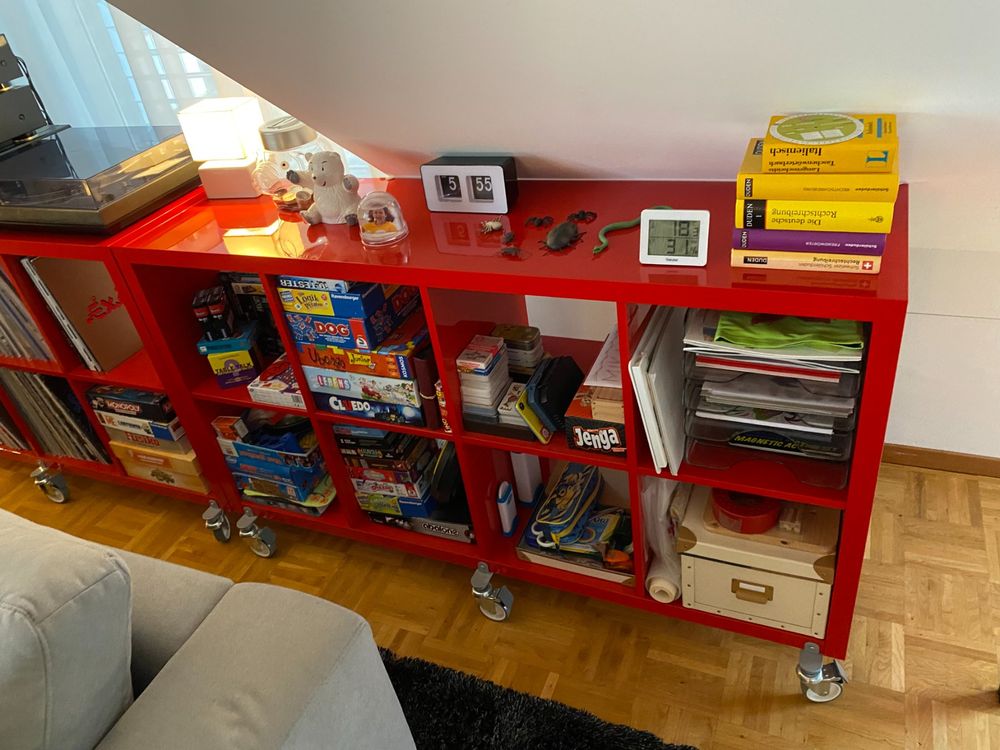 IKEA Kallax Étagère avec portes 77 x 77 cm Effet chêne teinté blanc