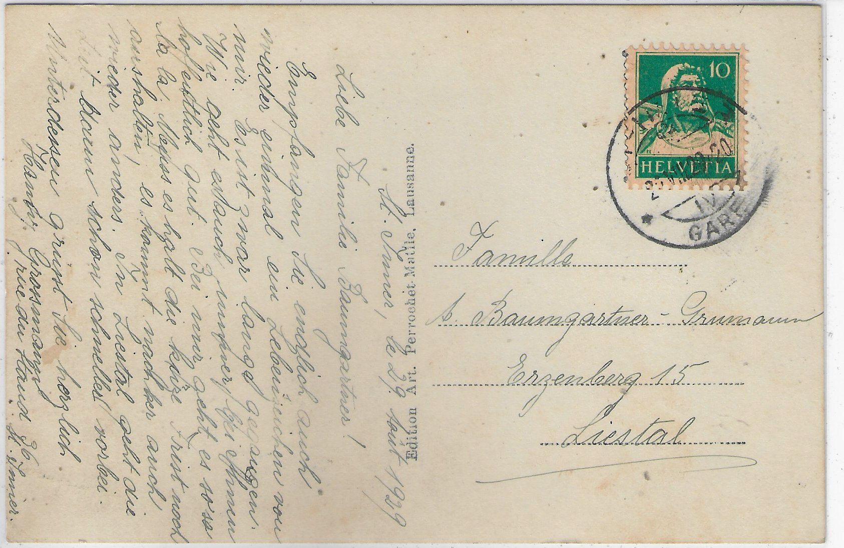 Cartoline postali: St. Imier et Chasseral – Usato da Ettingen venduto da Kartenplanet 1