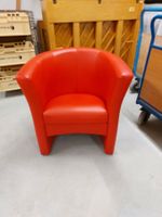 Cocktailsessel rot Kunstleder gebraucht guter Zustand