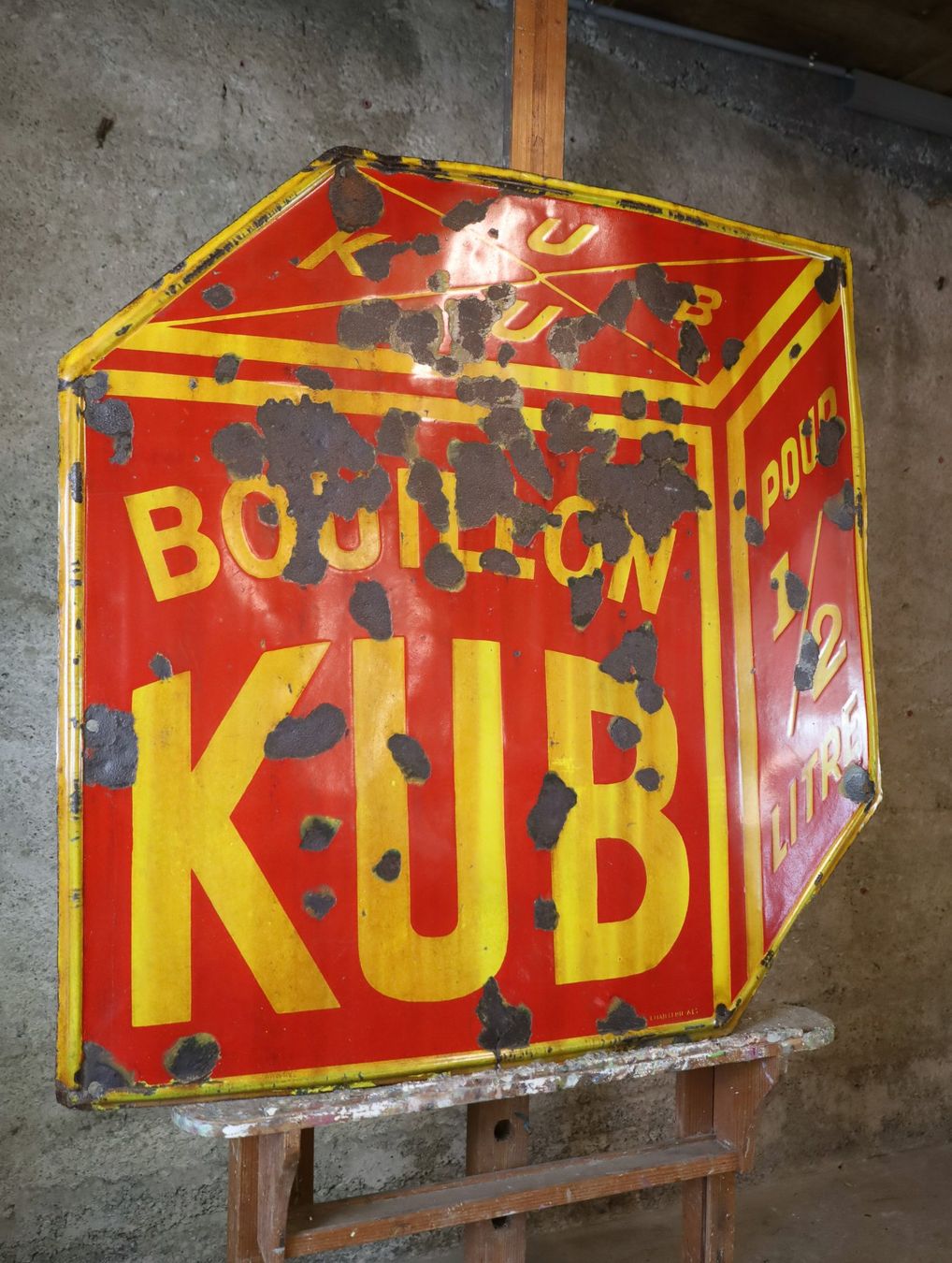Schilder: XL Emailschild "Bouillon KUB" – Gebraucht aus Birrwil von brandschatz_birrwil 3