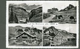 AK sw Col de Bretaye VD 4-fach-Multibild,Chésières ≈ 1950 