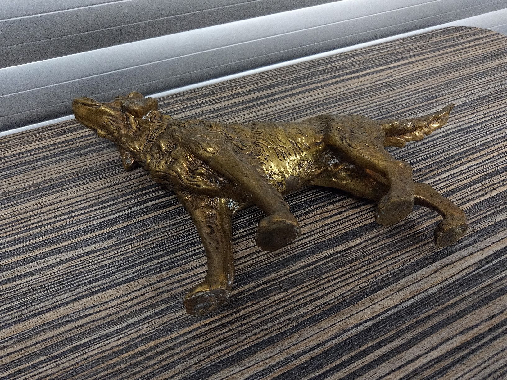 Statuette: Hund aus Messing / Vollmessing Hund Figur – Usato da Reiden venduto da Zofi-Brocki 5