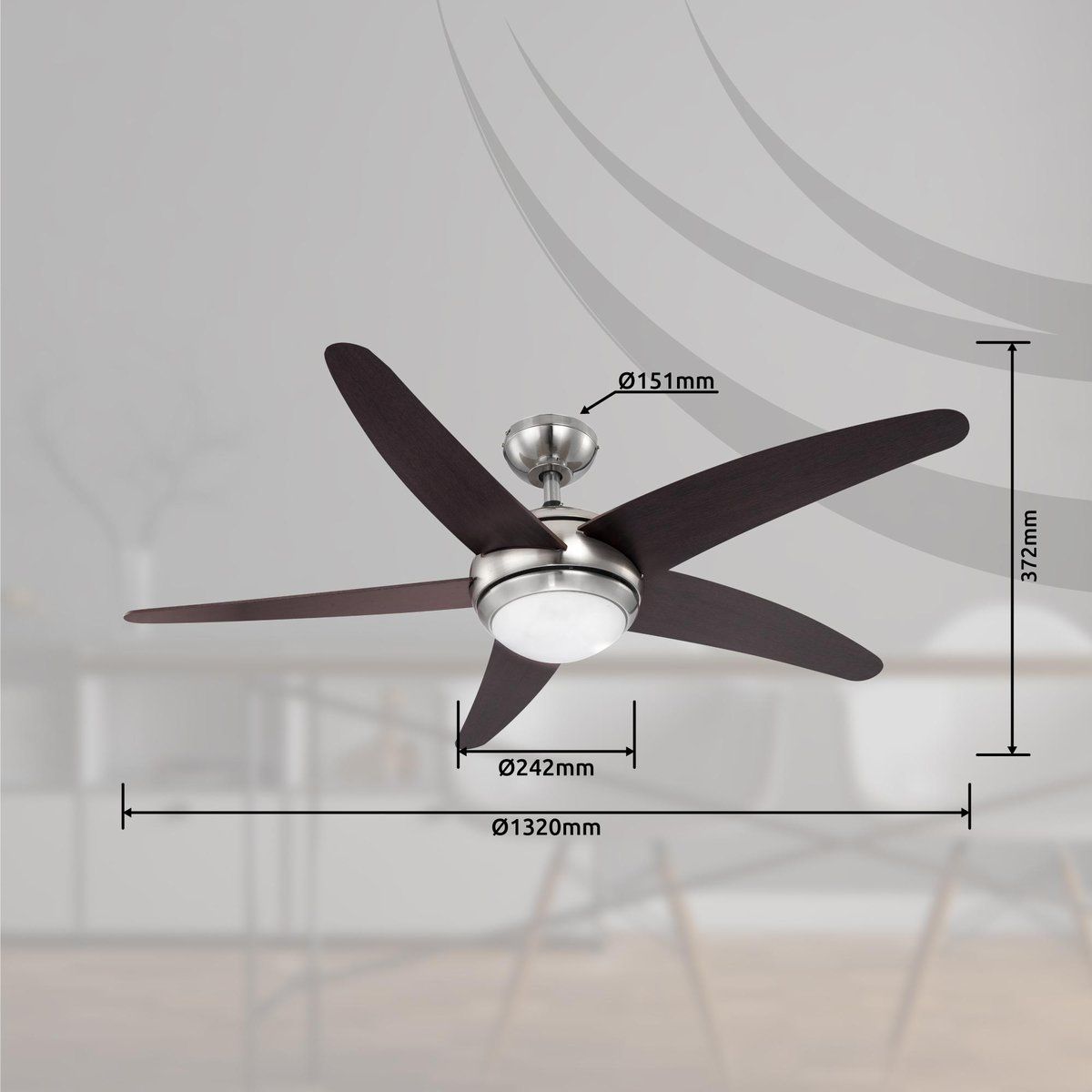 Lampadari & plafoniere: Deckenleuchte, Ventilator, Ø132 cm – Nuovo (secondo la descrizione) da Kreuzlingen venduto da Smart-Light 2
