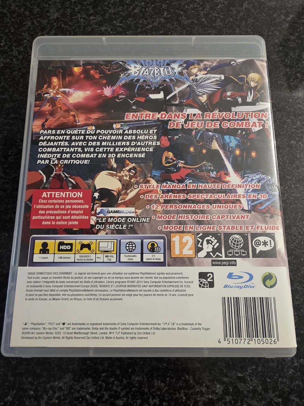 Jeux: Blazblue Calamity Trigger PS3 – D'occasion à Chavornay par Crash37 1