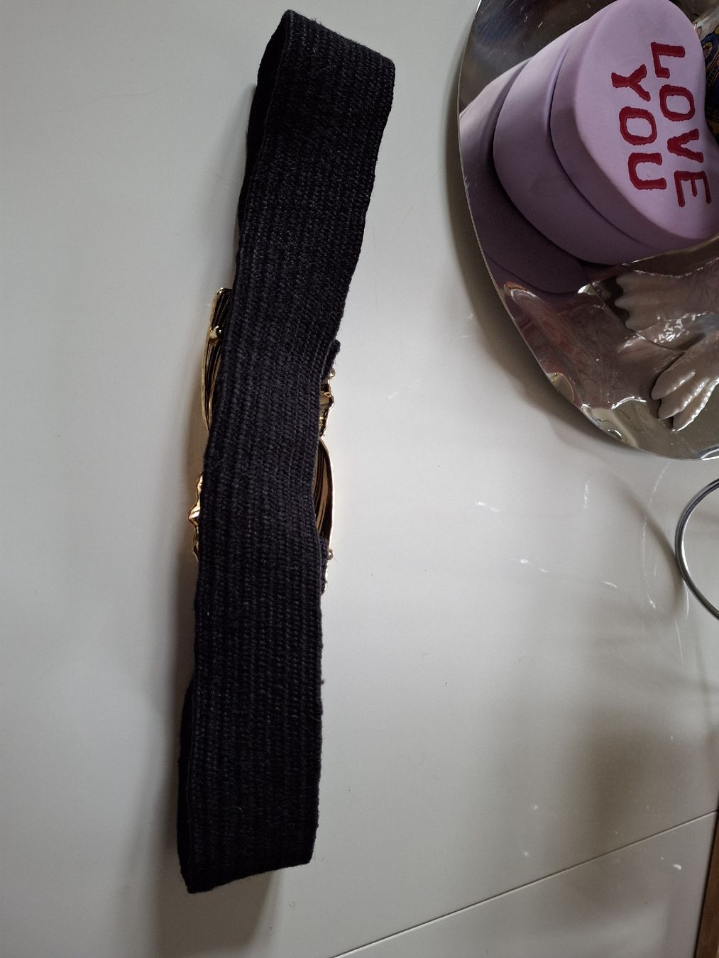 Cinture: Ceinture stretch noire et dorée  – Nuovo e nell'imballaggio originale da Lausanne venduto da Cognitia 2