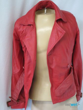NONAME Echtlederjacke Damen Rot Gr. 36