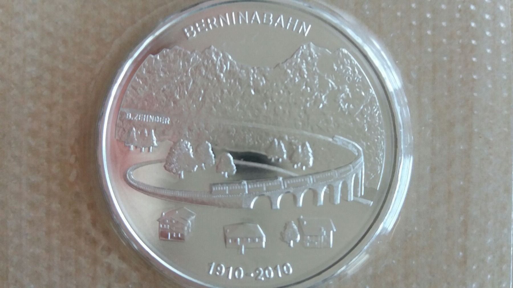 Alle Münzen: 20 Franken Berninabahn  2010 – Neu und originalverpackt aus Laufen von Sunjupite7