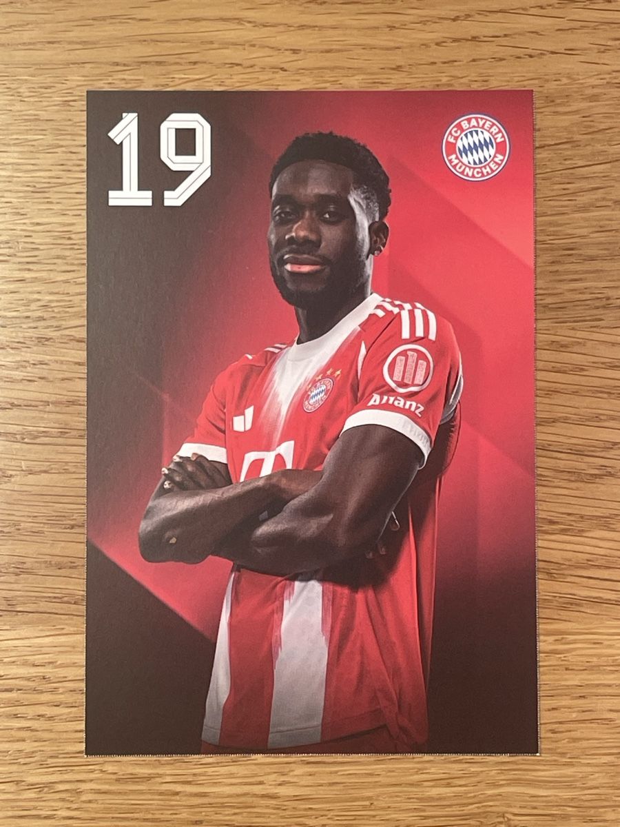 Autogramme: FC Bayern München - Autogrammkarte Alphonso Davies – Neu (gemäss Beschreibung) aus Hombrechtikon von GianneE