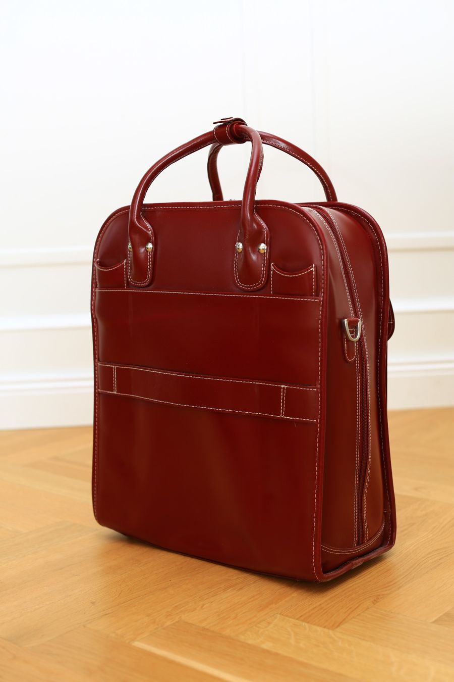 Valises de voyage: Rote Leder Laptop Aktentasche mit Rollen – Neuf (Voir description) à Wettswil par mk34 4