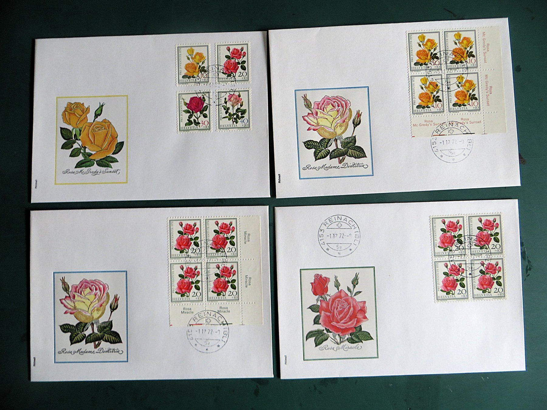 Buste & buste per spedizione: FDC Motive Rosen – Usato da Zwingen venduto da Hemafa 2
