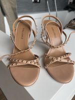 Pura Lopez Studded Strappy Heels Sz 37 Summer Staple!