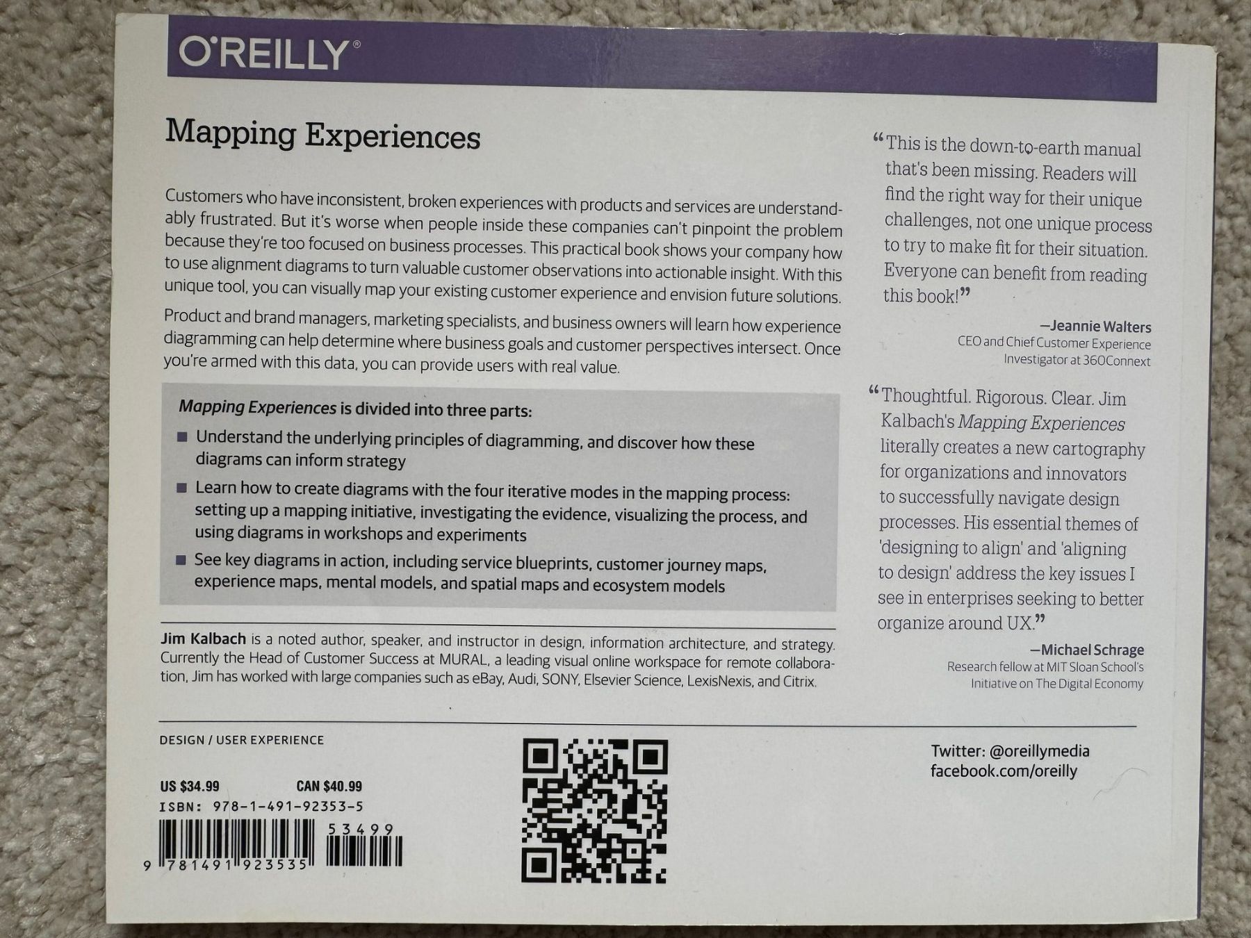 Libri: Mapping Experiences – Kim Goodwin & Jim Kalbach – Usato da Uitikon Waldegg venduto da pit_r6q9 1
