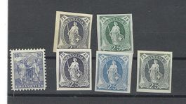 10x Vordruckvorlagen Rütlischwur/sitz.Helvetia/Karton+Papier
