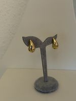 Gold-Tropfen-Ohrringe, glänzend, elegant