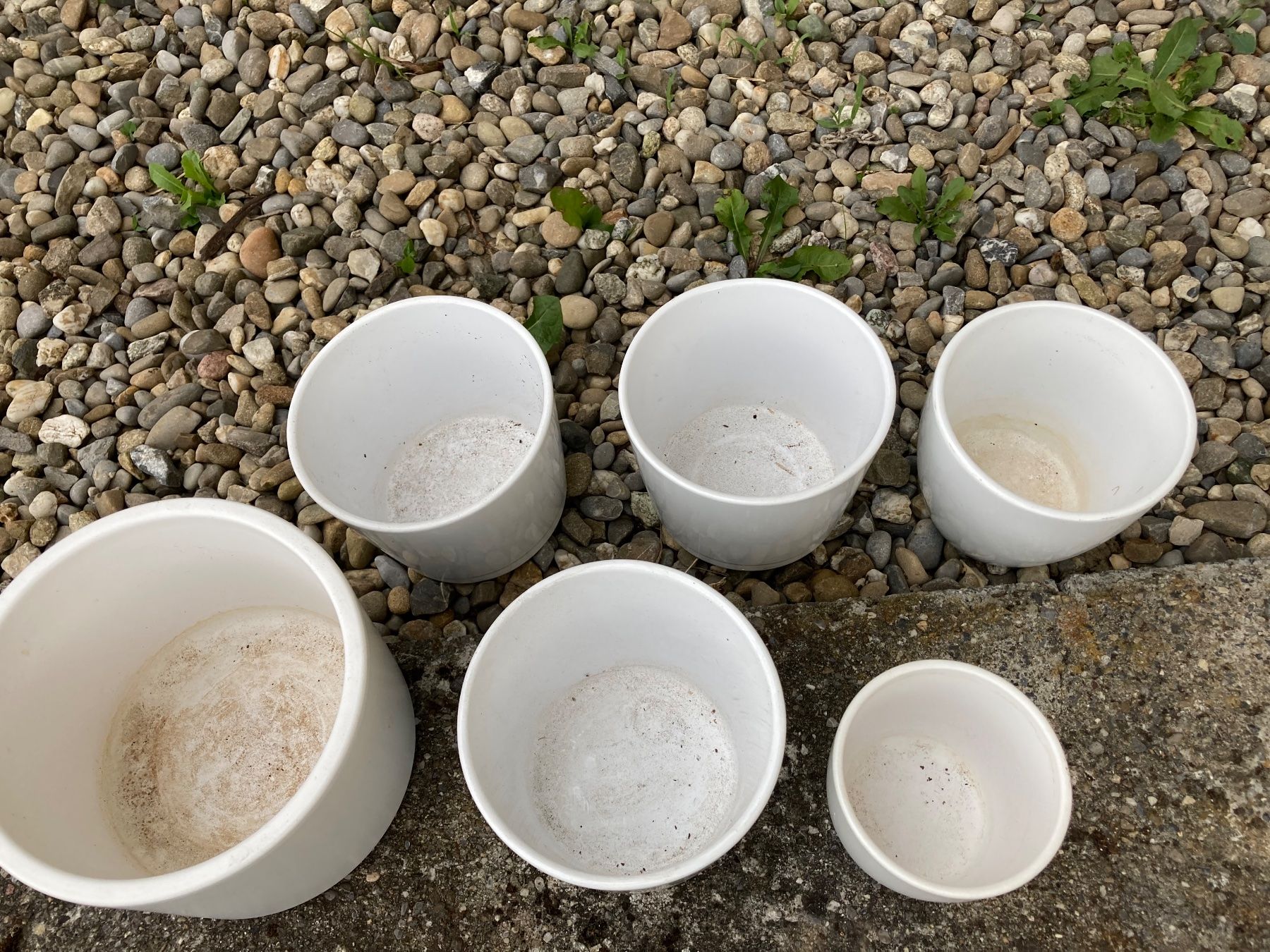 Vasi per fiori: 6x Übertöpfe weiss – Usato da Hitzkirch venduto da eve_may 1