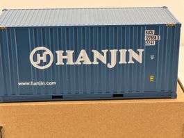Kiss Modellbahnen Container HANJIN 20 ft blau Spur1