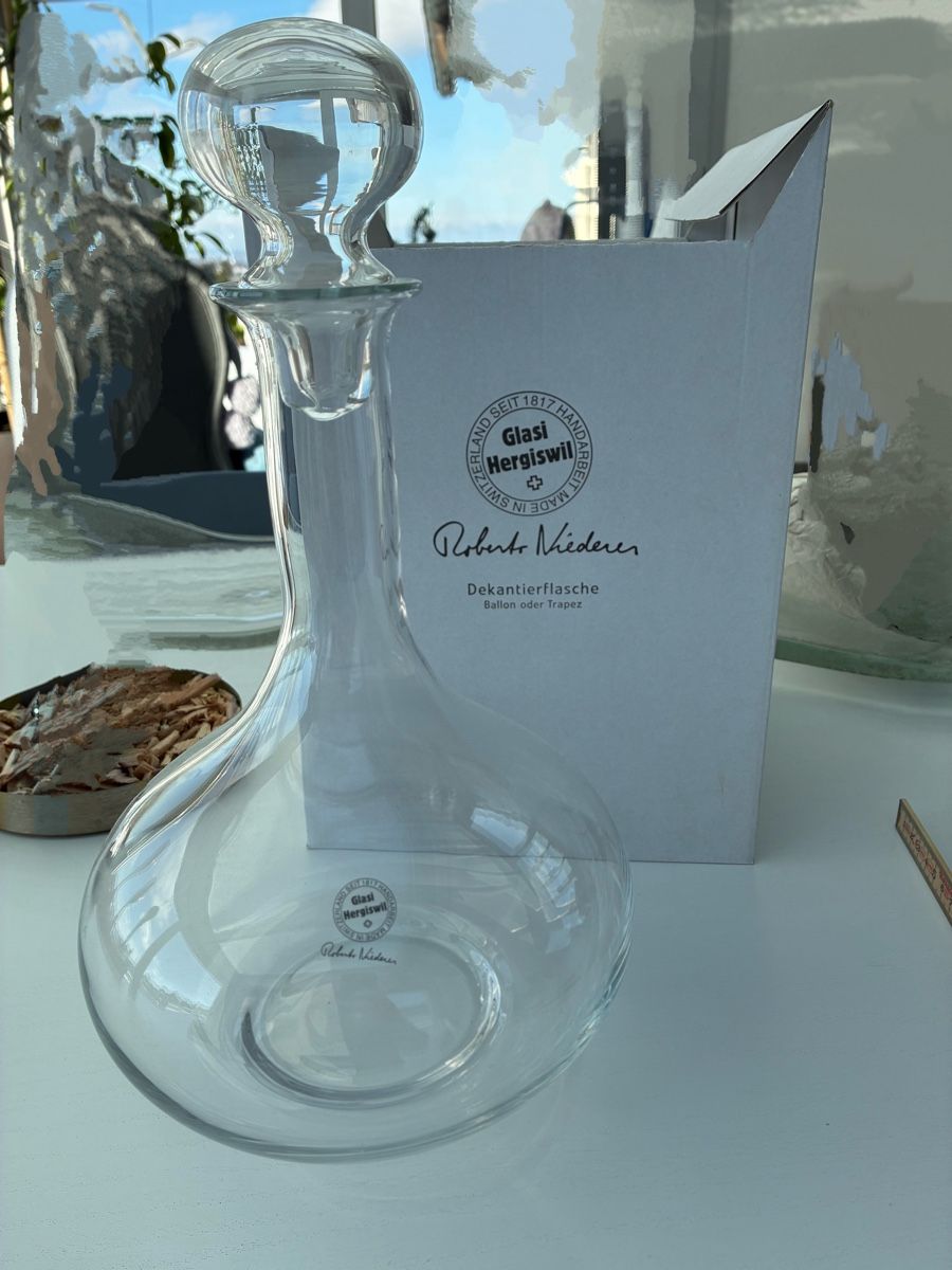 Glasi Hergiswil Bicchieri: Glasi Hergiswil Dekantierflasche – Nuovo e nell'imballaggio originale da Luzern venduto da Flip_ 3