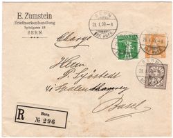 12 Rp. Helvetia Privatganzsache mit Wertziffer + Tellknabe