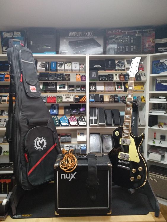 Harley Benton Les Paul Black+Amp+Cable+Gig Bag! Complet Set Kaufen