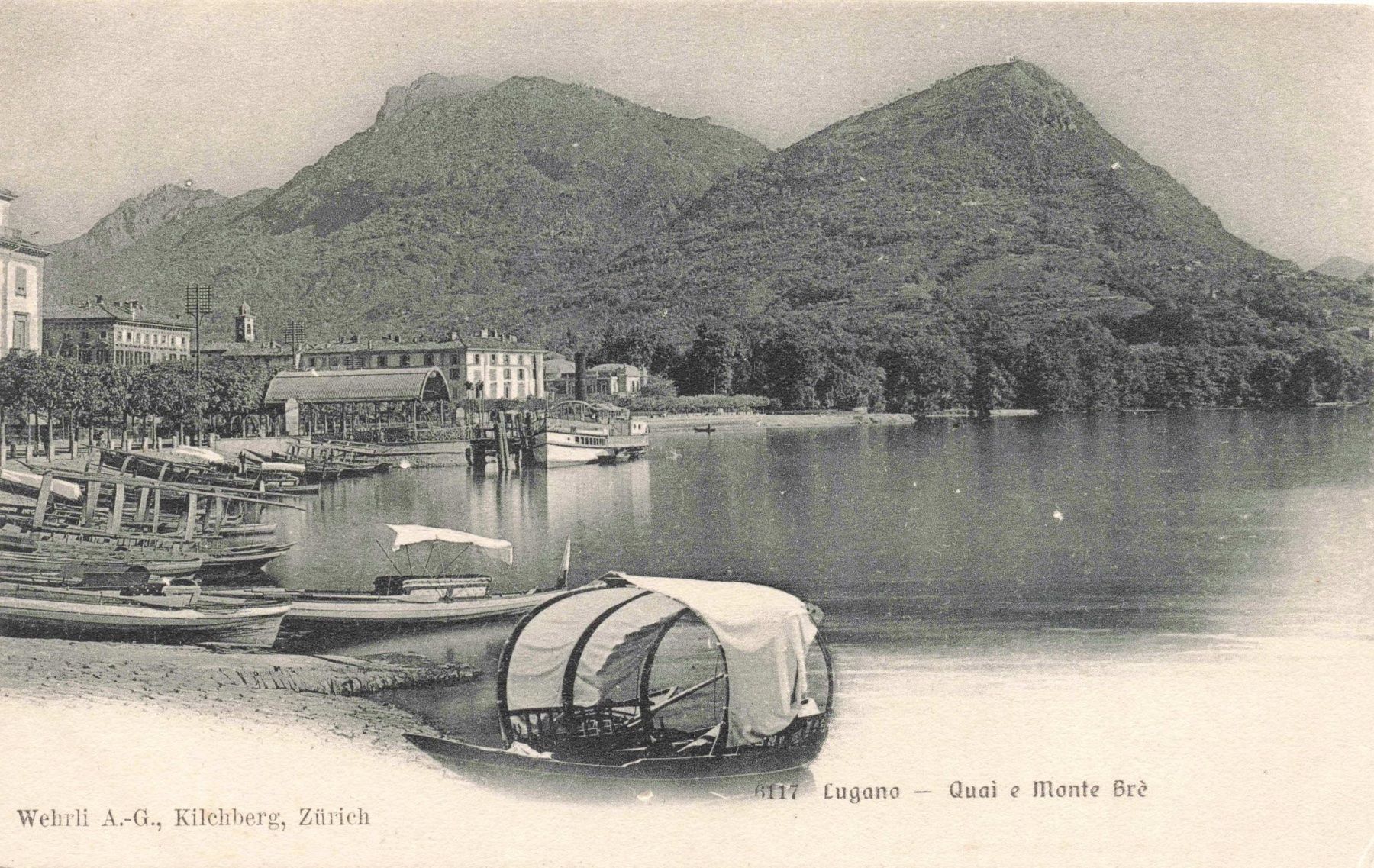 Ansichtskarten: Lugano barca – Gebraucht aus Biasca von Blenio71