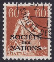Dienstmarke SDN SBK-Nr. 10 (Helvetia mit Schwert 1922)