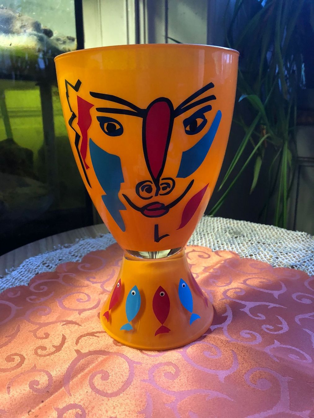 Vasi & Recipienti: Ritzenhoff Designer Vase / Glas bunt modern Gesicht Design – Usato da Adetswil venduto da AWS03